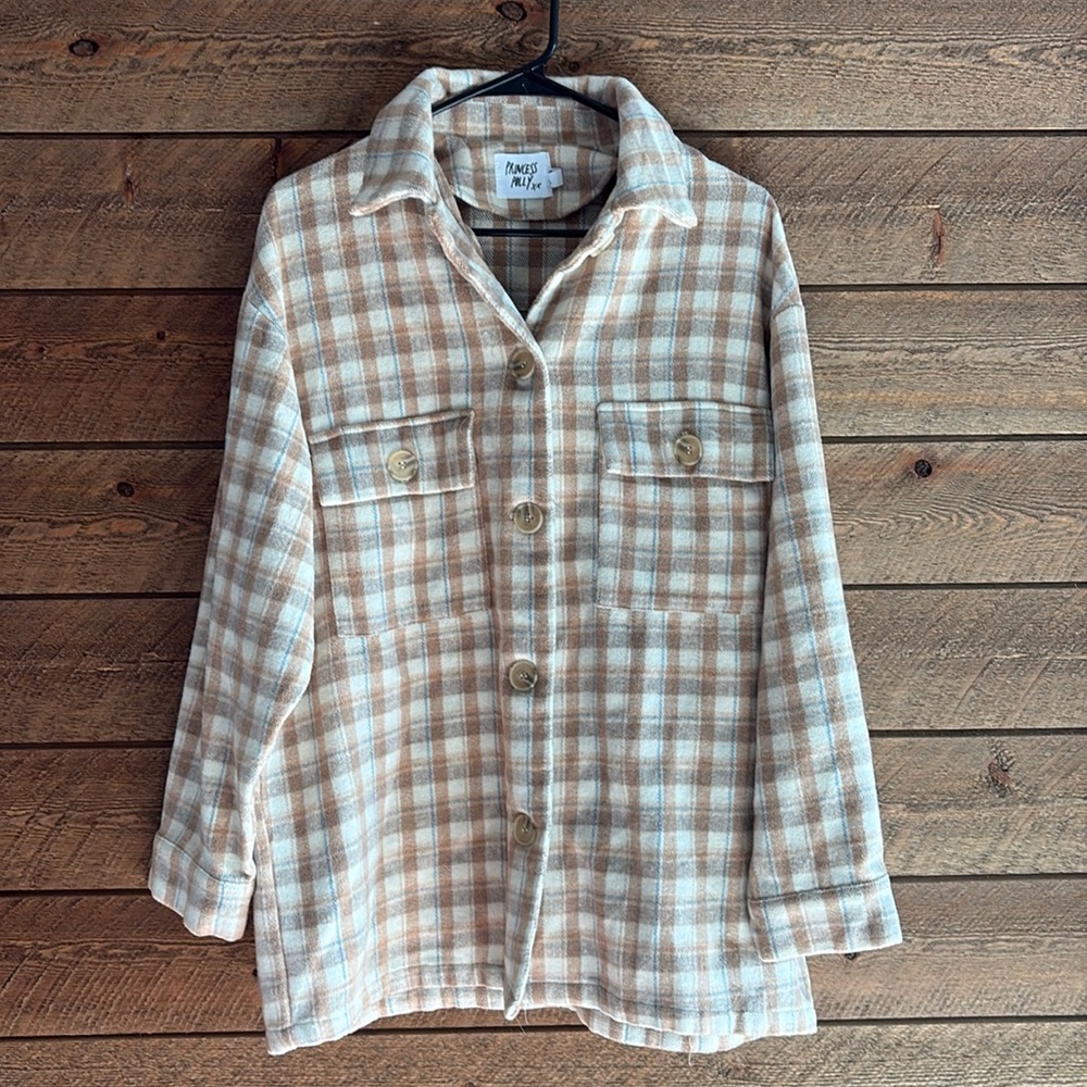 Princess Polly Oversized Flannel, Size M/L